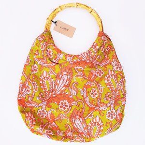 J Crew Retro Paisley and Bamboo Cloth Purse NWT